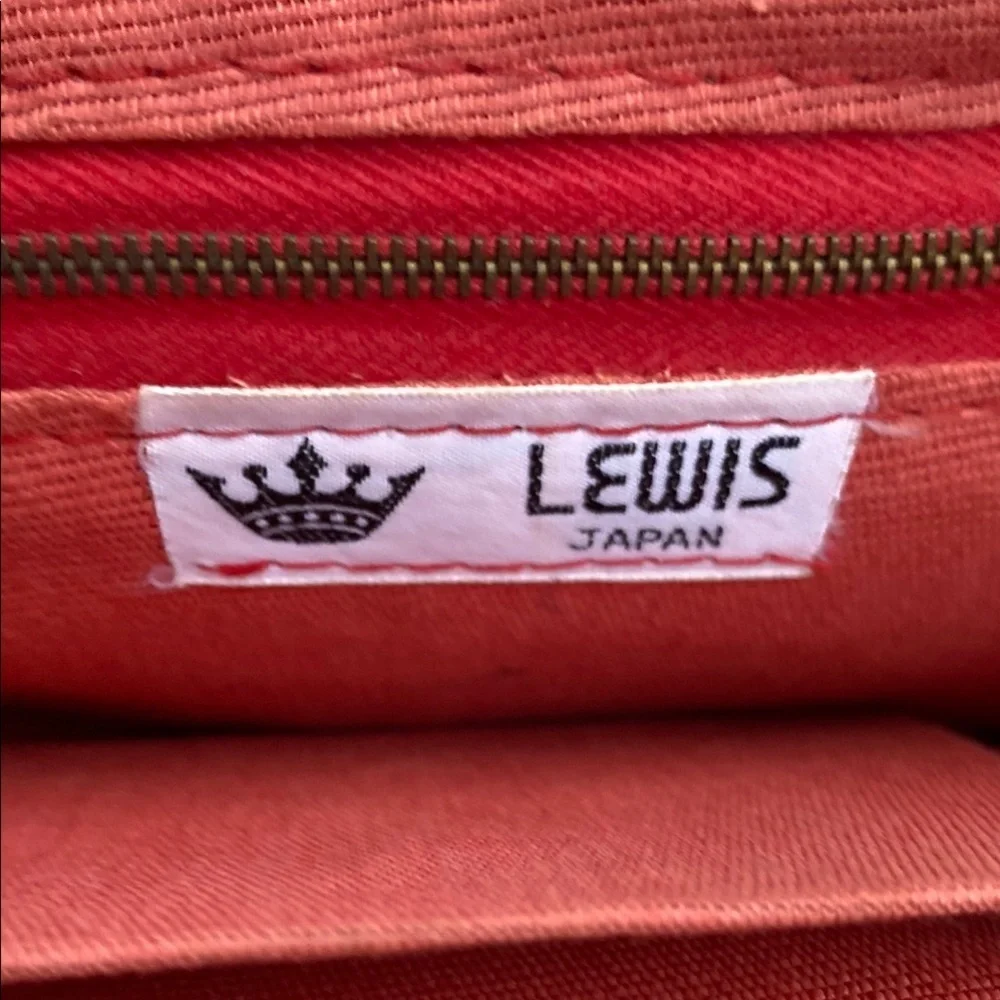 Lewiss imports vintage handbag red Beaded Handbag